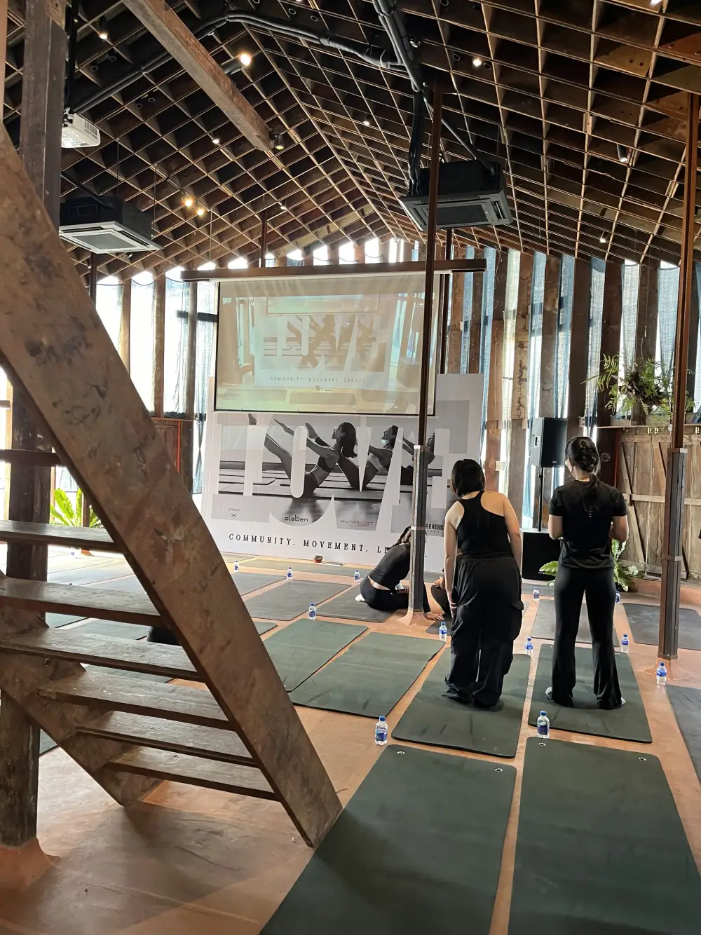 Participants on mats at the first Pilates Day Vietnam, December 2025